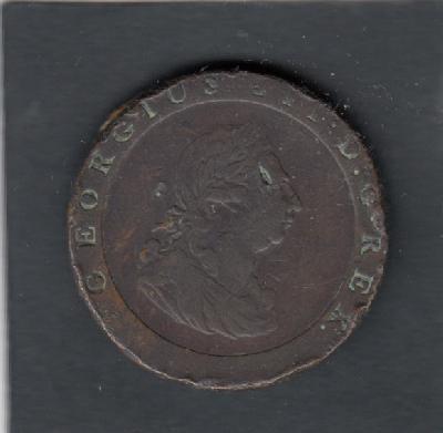 Beschrijving: 1 Penny  GEORGIUS III  